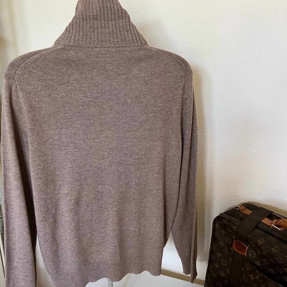 NWT J. Crew Tan Shawl Collar Button Lambswool Blend Size L